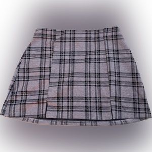 Lilac plaid skirt